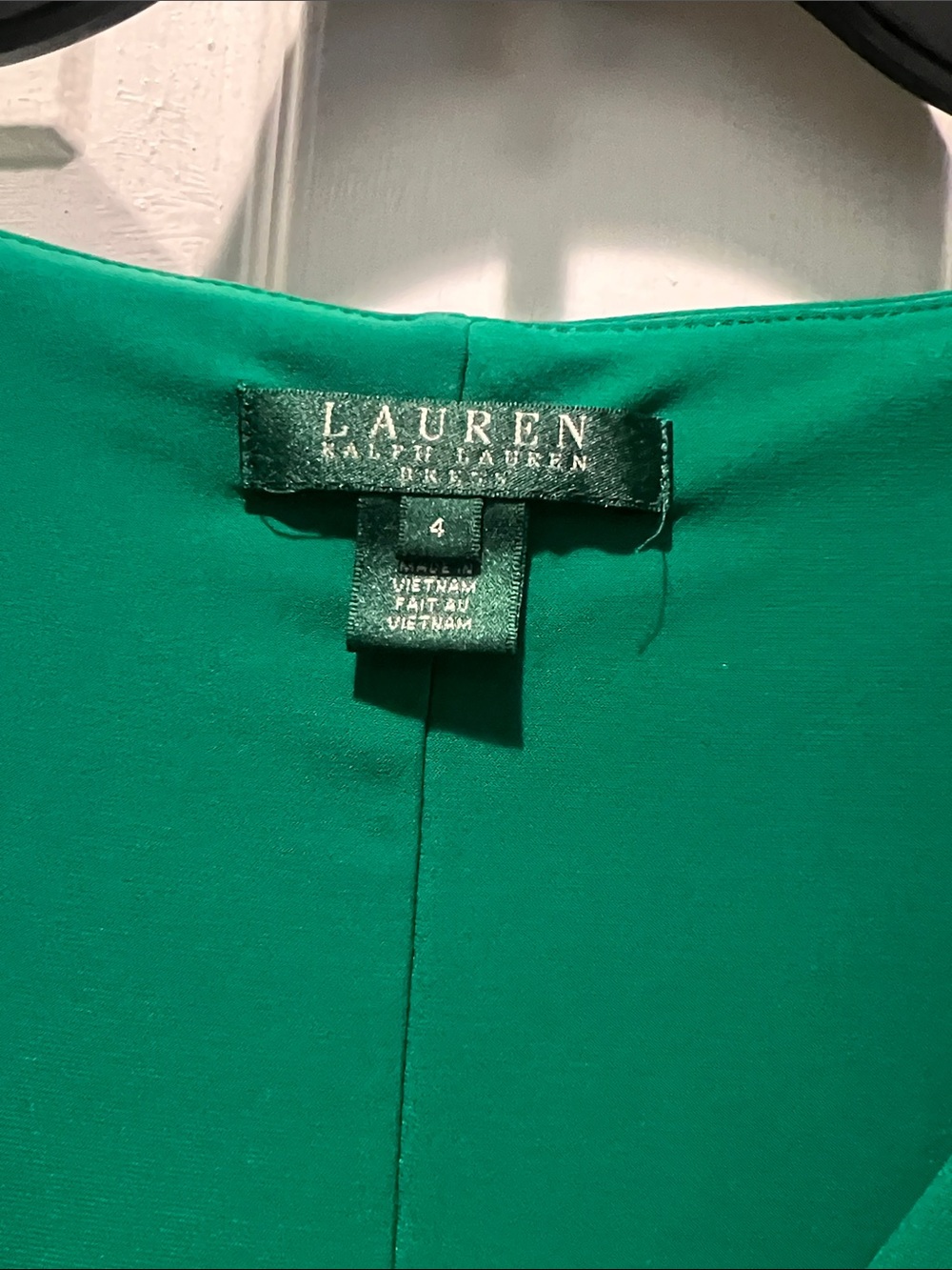 Lauren Ralph Lauren Green Draped Jersey Sheath Dress - Picture 2 of 7
